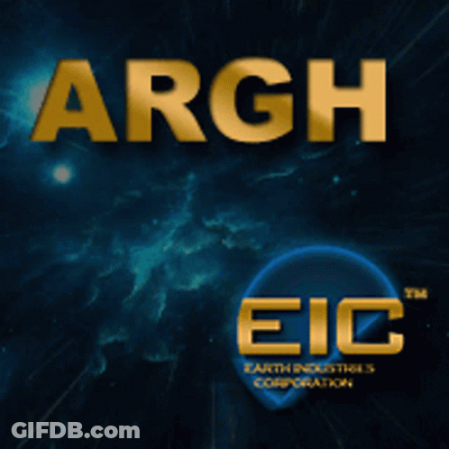 A Logo For Earth Industries Corporation With The Word Argh GIF
