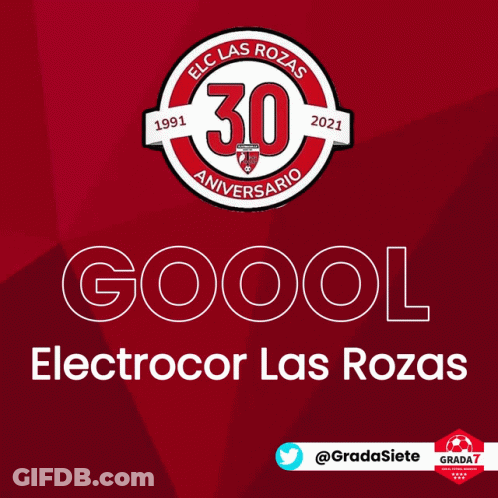 A Logo For Elc Las Rozas With The Number 30 GIF