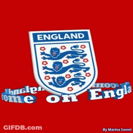 A Logo For England With Three Lions And The Words England On The Bottom GIF