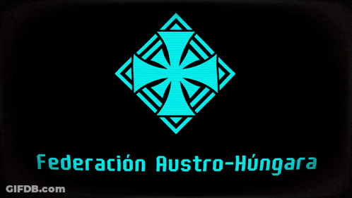 A Logo For Federacion Austro-Hungara With A Cross In The Center GIF