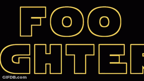 A Logo For Foo Fighters That Looks Like The Star Wars Logo GIF
