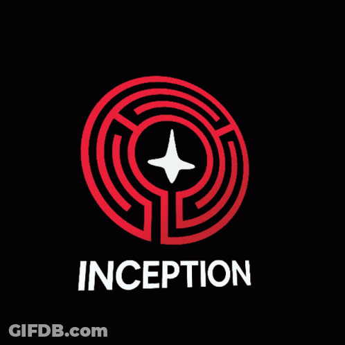 A Logo For Inception With A Maze And A Star In The Center GIF