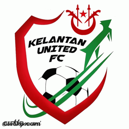 A Logo For Kelantan United Fc With A Soccer Ball In The Center GIF