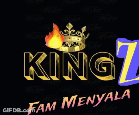 A Logo For King Z Fam Menyala With A Crown On Top GIF