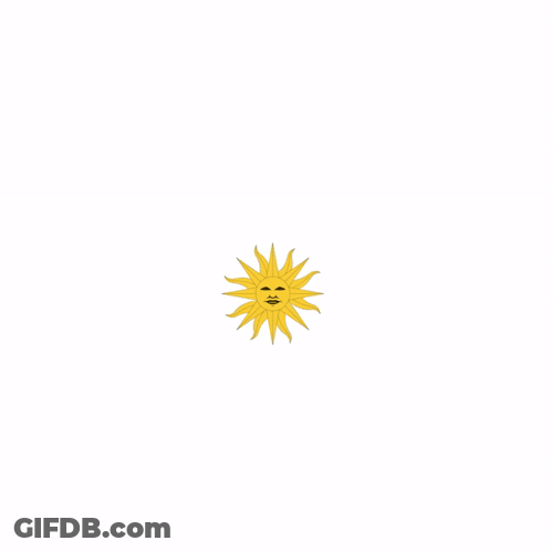 A Logo For La Celeste Uruguay With A Yellow Sun GIF
