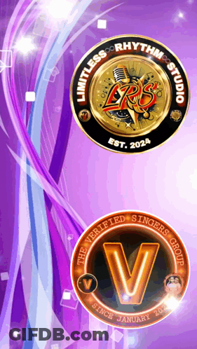 A Logo For Limitless Rhythm Studio Is Shown On A Purple Background GIF
