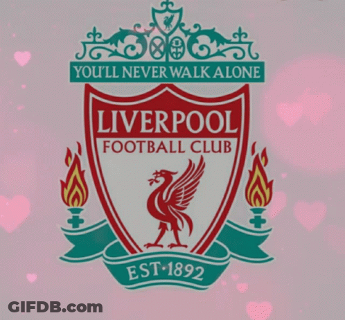 A Logo For Liverpool Football Club That Says You 'Ll Never Walk Alone On It GIF