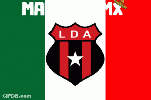 A Logo For Manudos Mx Is Displayed On A Mexican Flag GIF