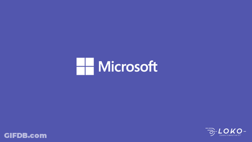 A Logo For Microsoft Teams Is Displayed On A Blue Background GIF