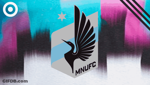 A Logo For Mnufc Shows A Bird With Wings GIF