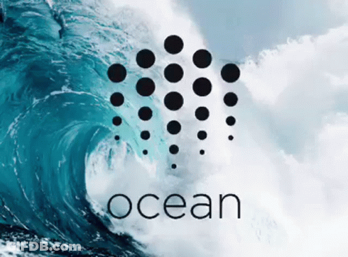 Ocean Logo With Wave Background GIF