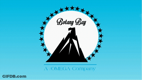 A Logo For Omega Company With A Mountain In The Center GIF