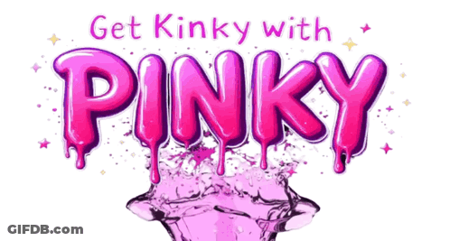 A Logo For Pinky Puddles Creations Shows A Splash Of Pink Liquid GIF