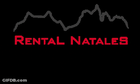 A Logo For Rental Natales Best Rental Shop With A Mountain In The Background GIF