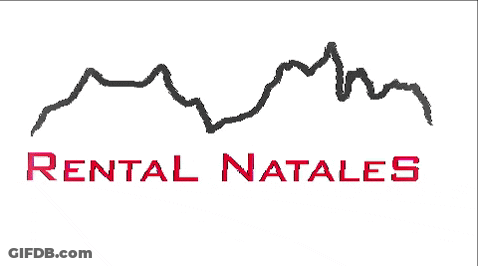 A Logo For Rental Natales With A Drawing Of A Mountain GIF
