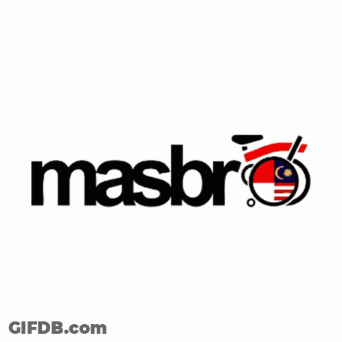 A Logo For Ridesm Shows A Bicycle With A Malaysian Flag GIF