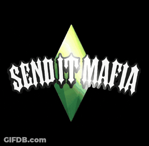 A Logo For Send It Mafia Has A Green Diamond GIF