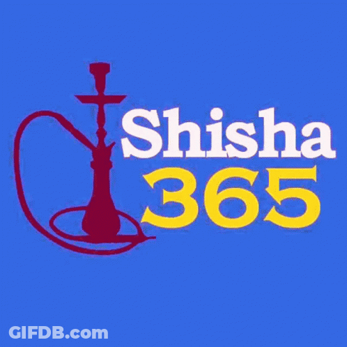 A Logo For Shisha 365 With A Hookah GIF