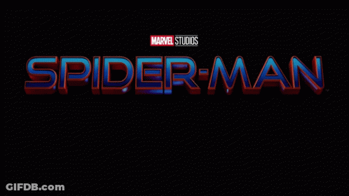A Logo For Spider-Man No Way Home By Marvel Studios On A Black Background GIF