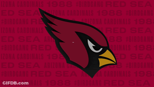 A Logo For The Arizona Cardinals With The Words Toughdown GIF