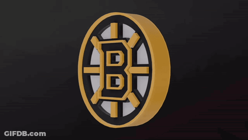 A Logo For The Boston Bruins With A Letter B In The Center GIF