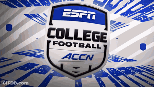 A Logo For The Espn College Football League GIF