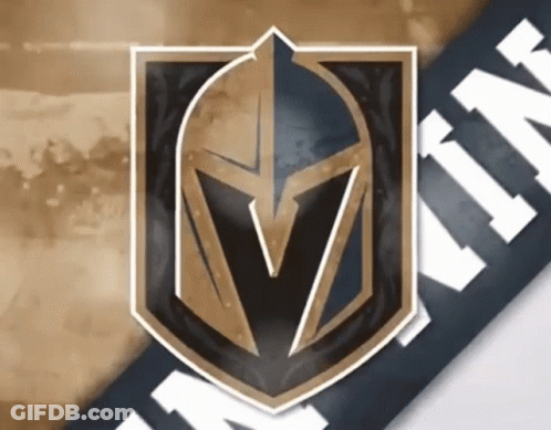A Logo For The Golden Knights Is Shown On A Banner GIF