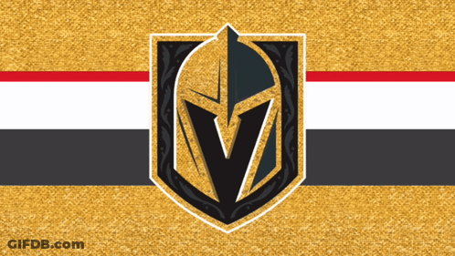 A Logo For The Golden Knights With A Gold Background GIF