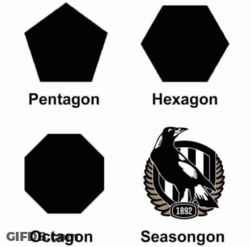 A Logo For The Hawks Sits Next To A Pentagon And Hexagon GIF