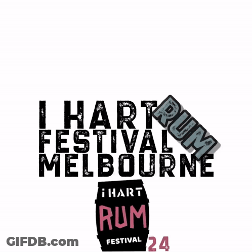 A Logo For The I Hart Festival Melbourne Rum Festival GIF