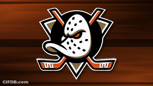 A Logo For The Mighty Ducks Is Shown GIF