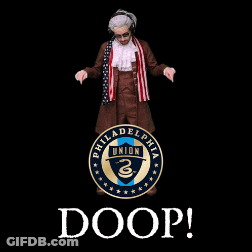 A Logo For The Philadelphia Union With A Snake On It GIF