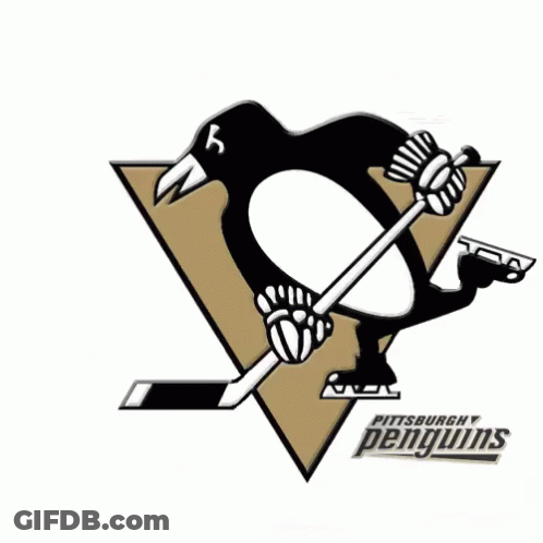A Logo For The Pittsburgh Penguins Hockey Team GIF