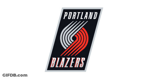 A Logo For The Portland Blazers Basketball Team GIF