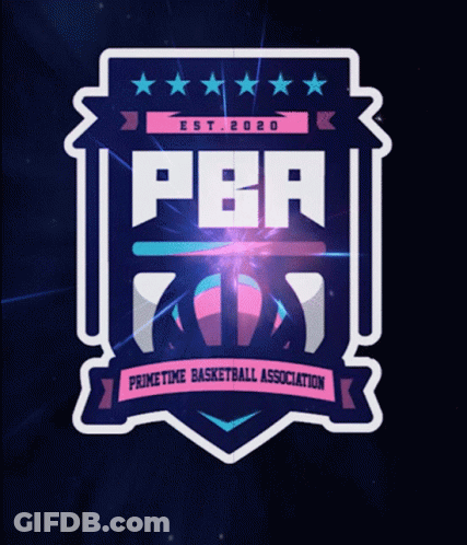 A Logo For The Primetime Basketball Association Is Shown GIF
