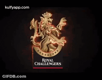 A Logo For The Royal Challengers Bangalore Cricket Team GIF