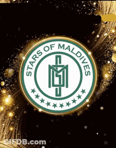 A Logo For The Stars Of Maldives Is Surrounded By Gold GIF