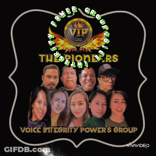 A Logo For The Voice Integrity Powers Group Shows A Group Of People GIF