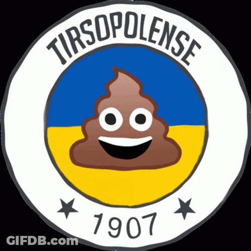 Tirsopolense 1907 Logo With Smiling Poop GIF