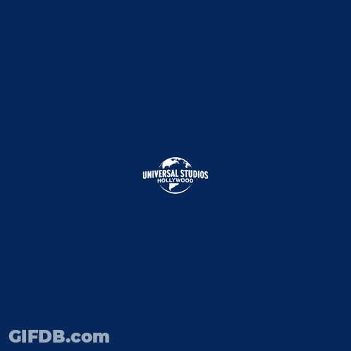 A Logo For Universal Fan Fest Nights Against A Dark Blue Background GIF