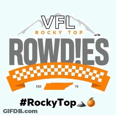 A Logo For Vfl Rocky Top Rowdies GIF