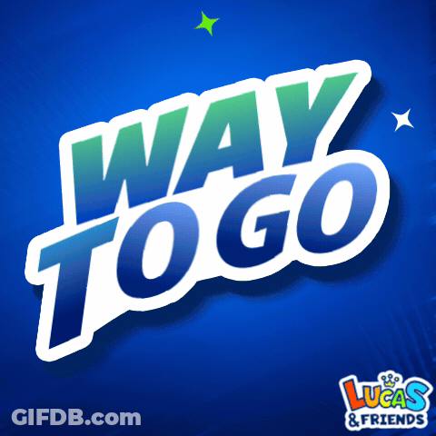 A Logo For Way To Go Lucas & Friends GIF