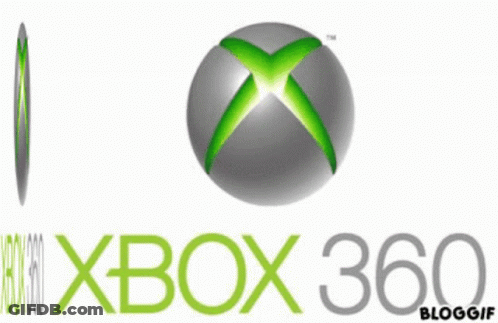 A Logo For Xbox 360 With A Green X On It GIF
