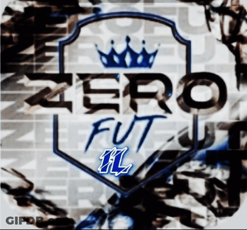 A Logo For Zero Fut With A Blue Crown GIF