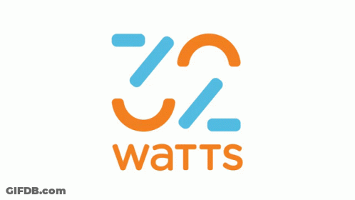 A Logo That Says 32 Watts On It GIF