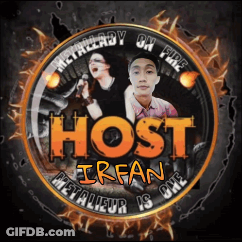 A Logo That Says Host Irfan Is One GIF