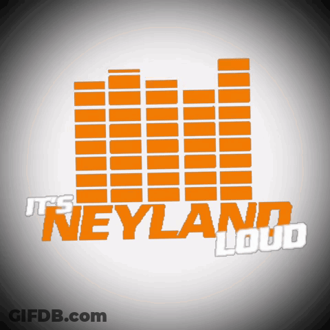 A Logo That Says It 'S Neyland Loud In Orange GIF