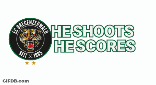Shoots He Scores Logo With Tiger GIF