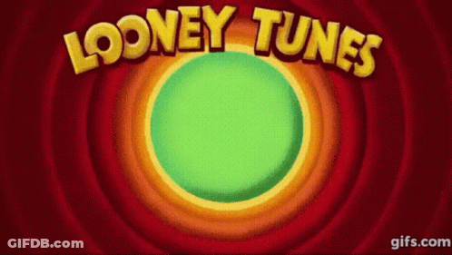 A Looney Tunes That 'S All Folks Logo With Porky Pig GIF