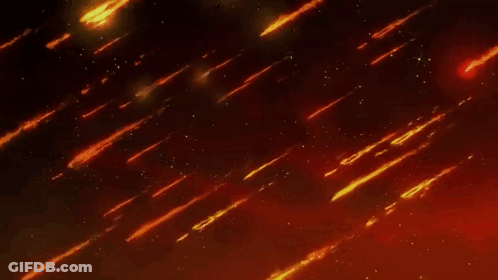 A Lot Of Fire Is Falling From The Sky . GIF